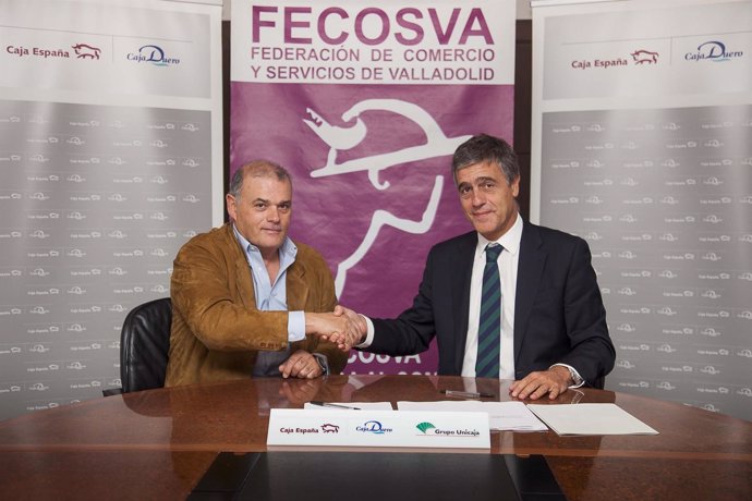 Firma del convenio entre Caja España/Duero y Fecosva