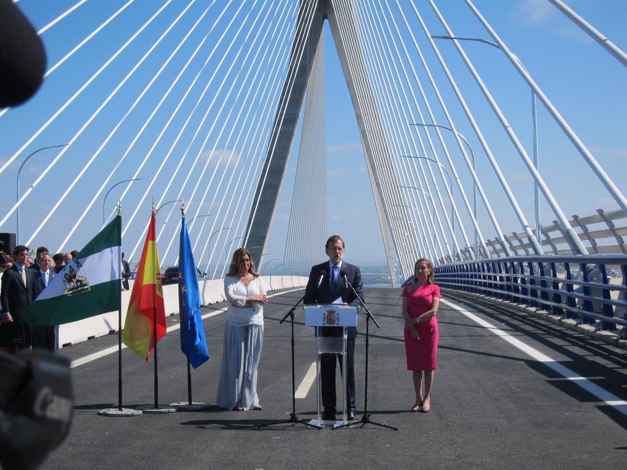Rajoy inaugurando el segundo puente de Cádiz