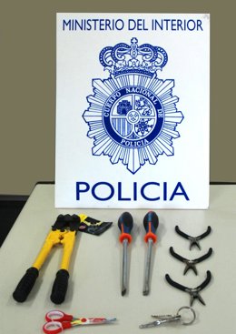 Herramientas usadas para robo.