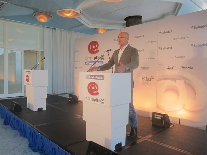 El jefe de filas de Junts pel sí, Raül Romeva