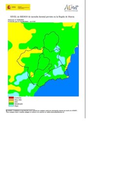 Mapa riesgo de incedios moderado