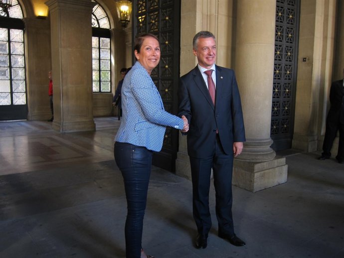 Uxue Barkos e Iñigo Urkullu.