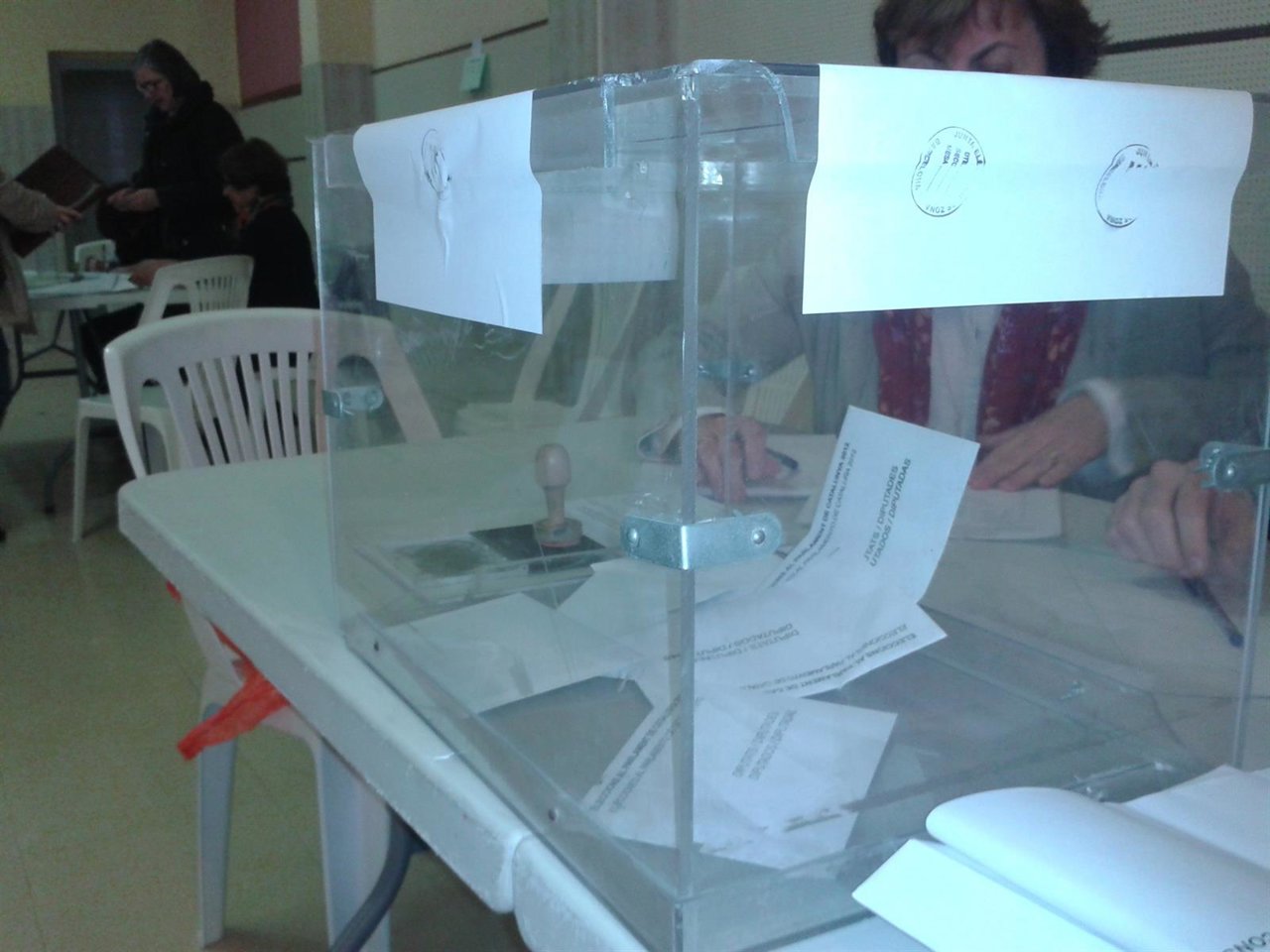 Colegio electoral en Catalunya