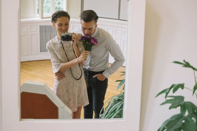 Esta novia decidió ser su propia fotógrafa de bodas y así es su álbum