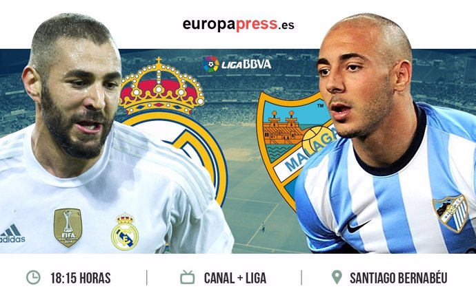 Horario y dónde ver el Real Madrid - Málaga