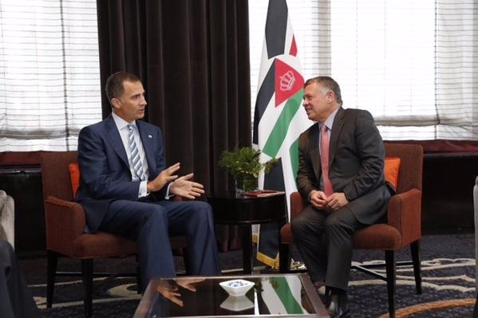 El Rey Felipe y el Rey Abdullah II de Jordania