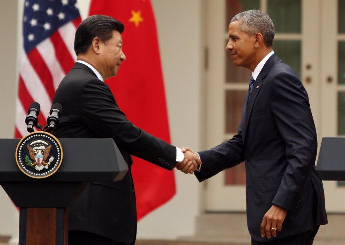 Los presidentes de China, Xi Jinping, y EEUU, Barack Obama