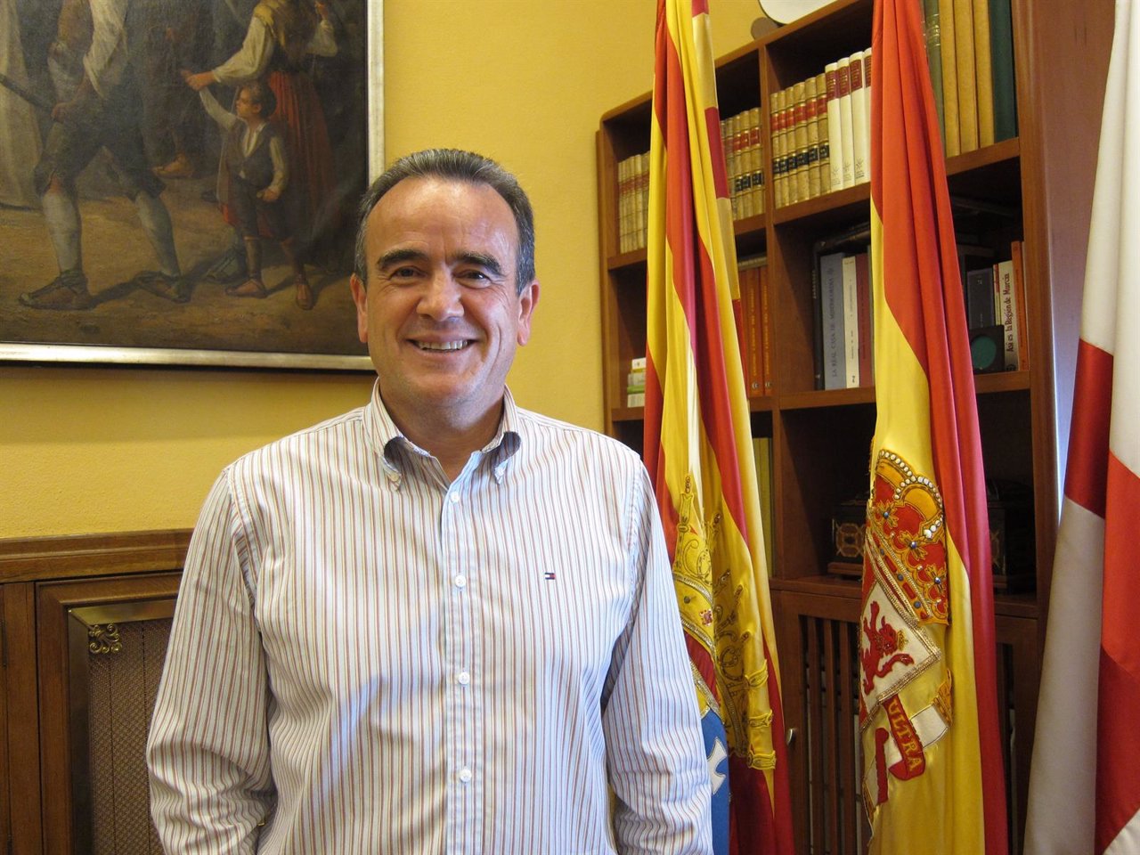 El presidente de la DPZ, Juan Antonio Sánchez Quero, en su despacho