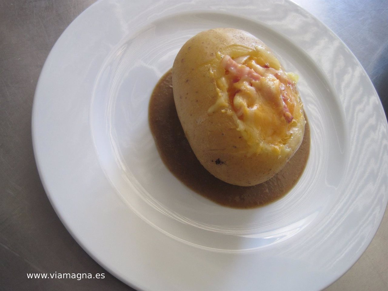 Receta de patata con huevo y bacon