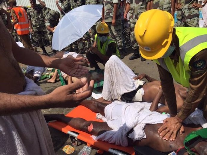 Varios de los heridos en Mina en la estampida en la peregrinación a La Meca