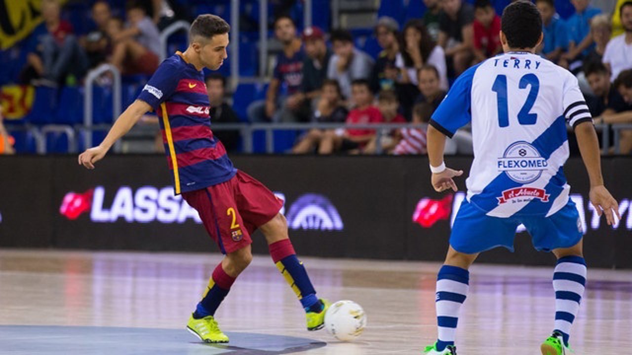 Aicardo, del Barça Lassa, en un partido ante el Jumilla