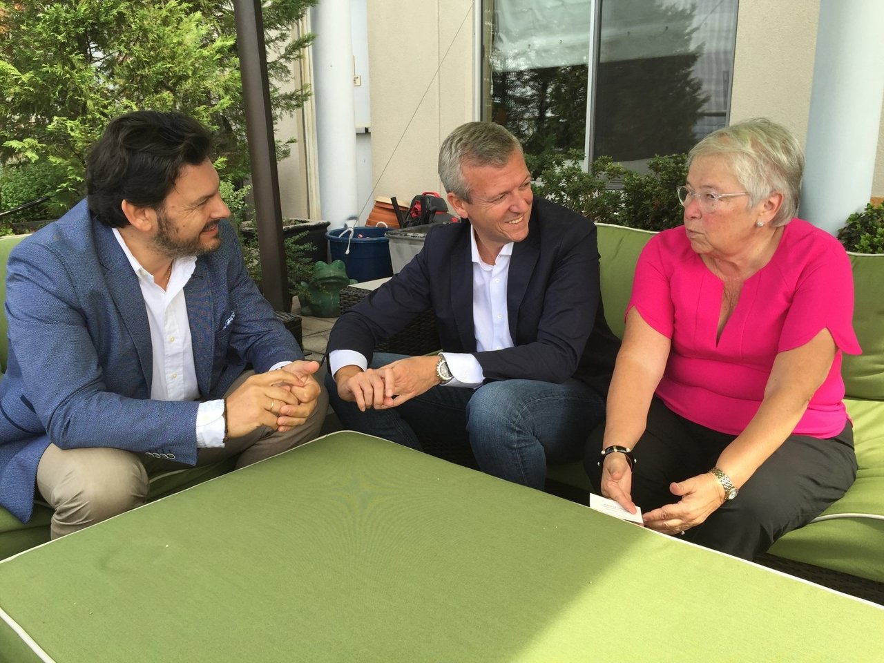 Miranda y Rueda junto a la responsable de Educación de Nueva York