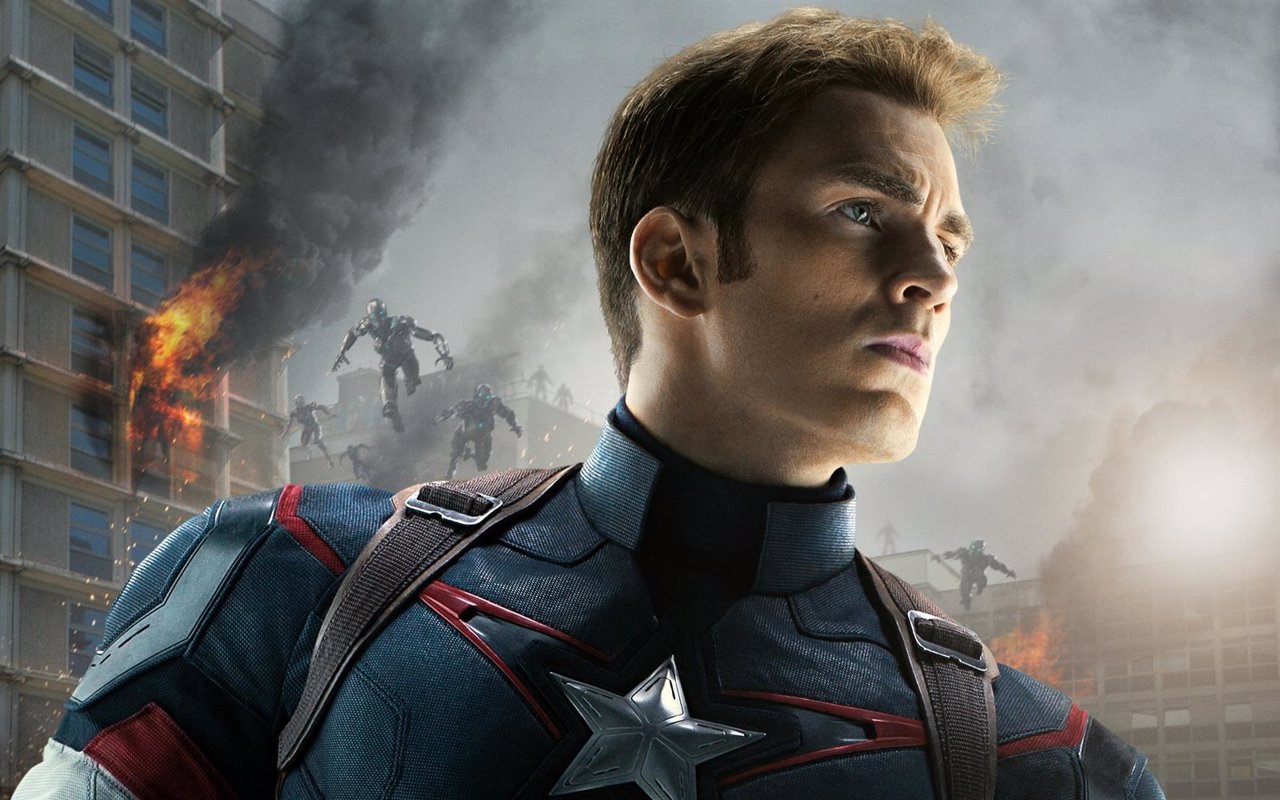 Imagen promocional de Chris Evans como Capitán América en 'Vengadores: La era de