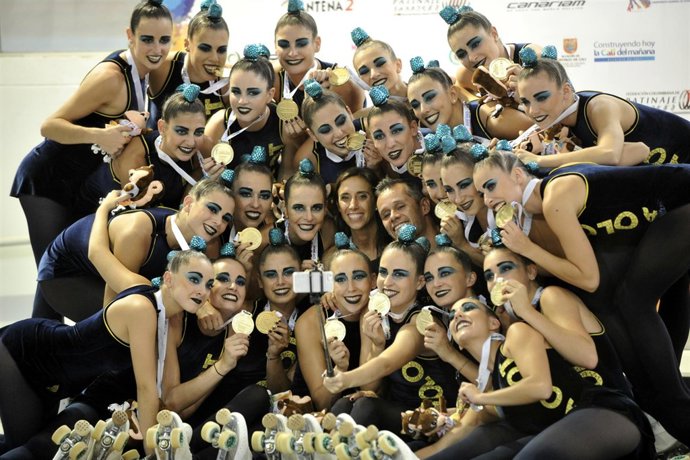 CPA Olot campeón mundo Grupos Show Grandes patinaje