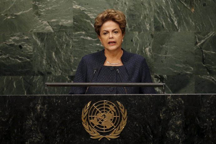 La presidenta de Brasil, Dilma Rousseff, en la Asamblea General de la ONU