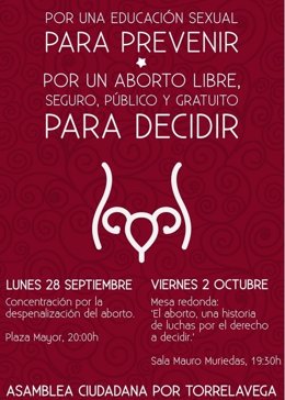 Programa de actividades de ACpT a favor de la despenalización del aborto