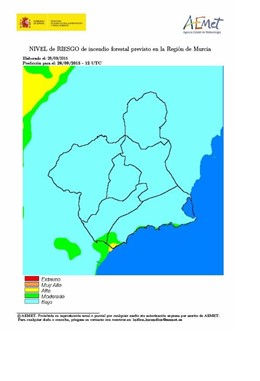 Mapa riesgo de incendios bajo