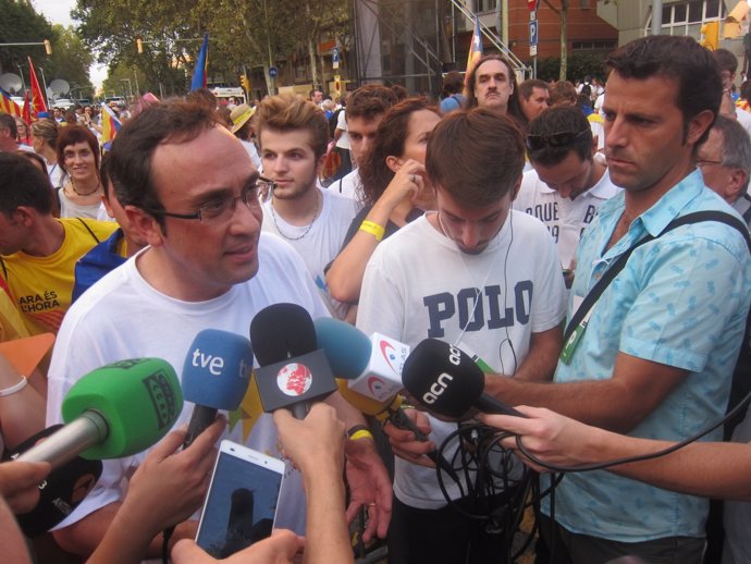 Josep Rull (CDC) asiste a la Via Lliure de la Diada 2015