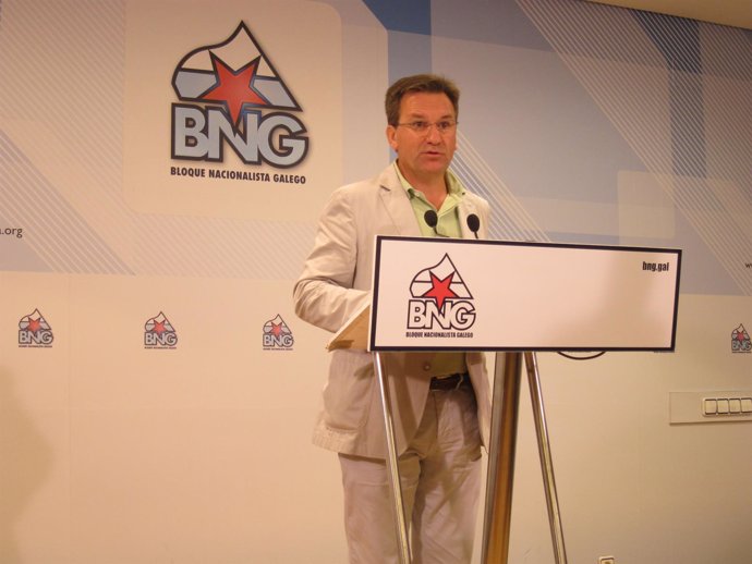 Xavier Vence, portavoz nacional del BNG, en rueda de prensa