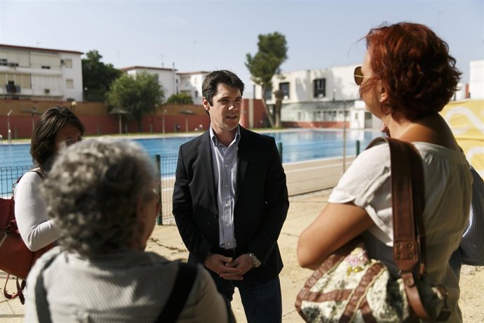David Guevara en la piscina del Tiro de Línea