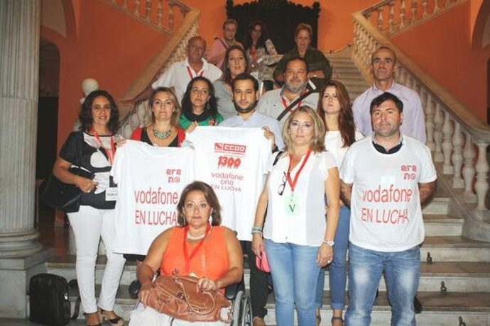 Rojas, con la plantilla de Vodafone