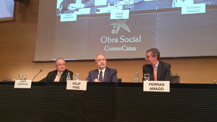 Josep González (Pimec), Felip Puig y Ferran Amago (Coettc)