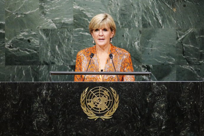 Ministra de Exteriores de Australia Julie Bishop en Asamblea General de la ONU