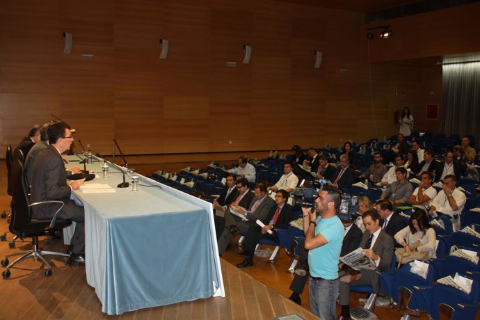 El alcalde de Murcia, José Ballesta, en la inauguración del Foro Innova