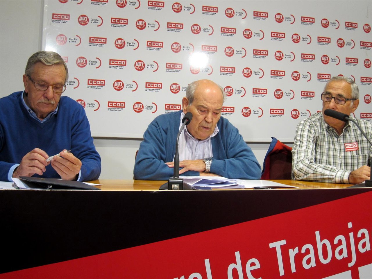 Zalama (centro) con Julio Álvarez (izda) y Lorenzo Rubio. 