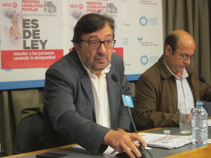 Julián Buey (CC.OO.) y Daniel Alastuey (UGT)