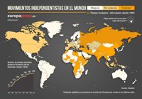 Mapa de los movimientos independentistas en el mundo