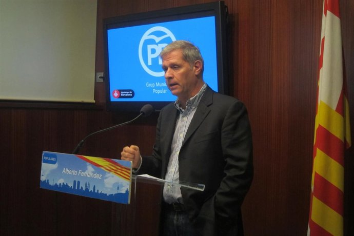 El líder del PP en el Ayuntamiento de Barcelona, Alberto Fernández