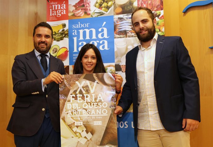 Jacobo Florido, Sara Gómez y Cristóbal Corral teba feria del queso 2015