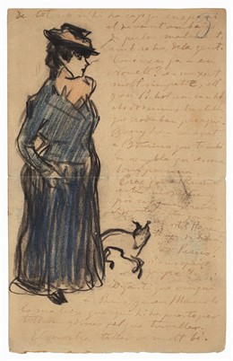 Carta de Casagemas, con dibujos de Picasso, a Ramon Reventós Bordoy