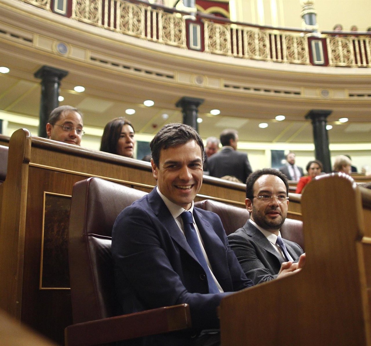 Pedro Sánchez y Antonio Hernando.