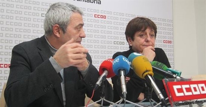 Sánchez (CCOO) y Cedrún (UGT)