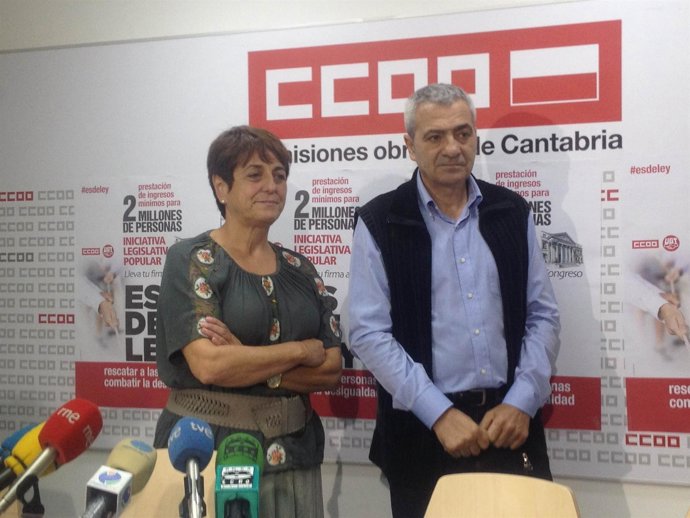 Cedún y Sánchez en la presentación de la ILP
