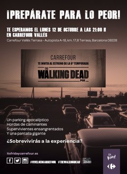 Cartel de un encuentro de fans de la serie de tv "The Walking Dead"