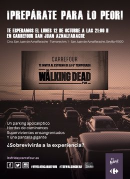 Anuncio del evento de la sexta temporada de 0The Walking Dead' en Carrefour 