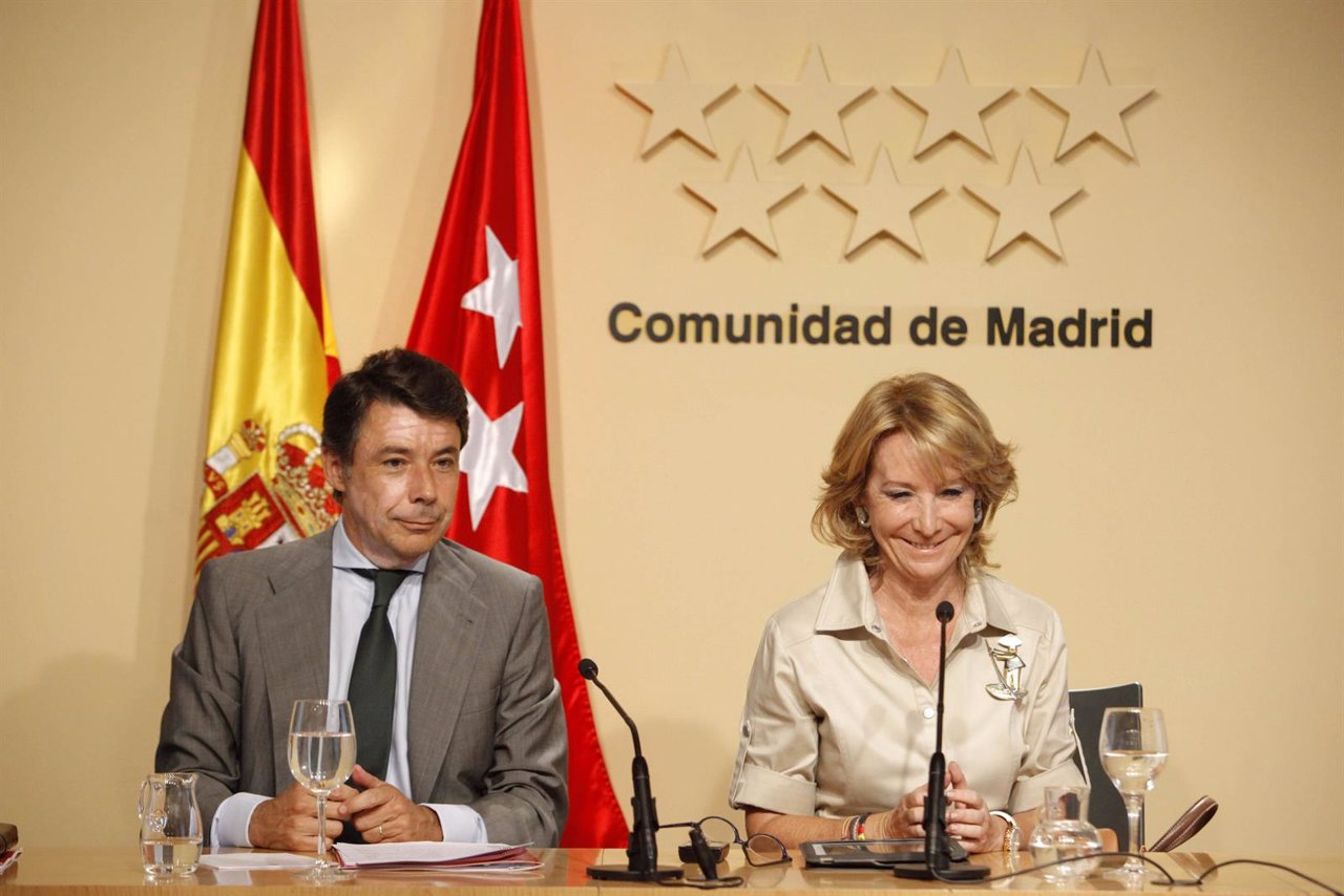 Ignacio González Y Esperanza Aguirre En El Consejo De Gobierno
