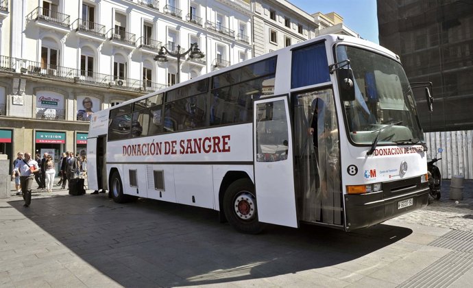 Camión de donación de sangre