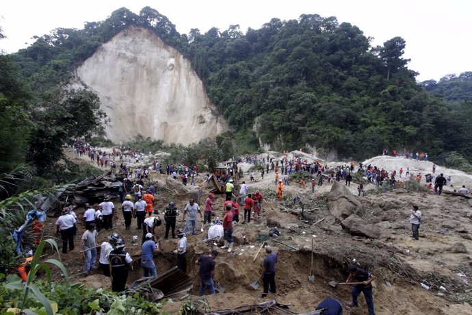 Desprendimiento de tierra en Guatemala