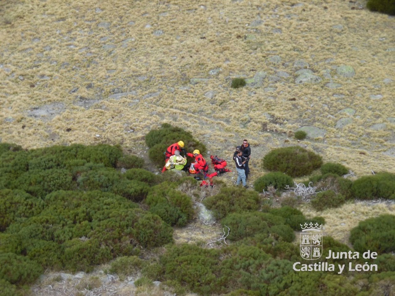 Rescate de un participante en la carrera Ultra de Gredos