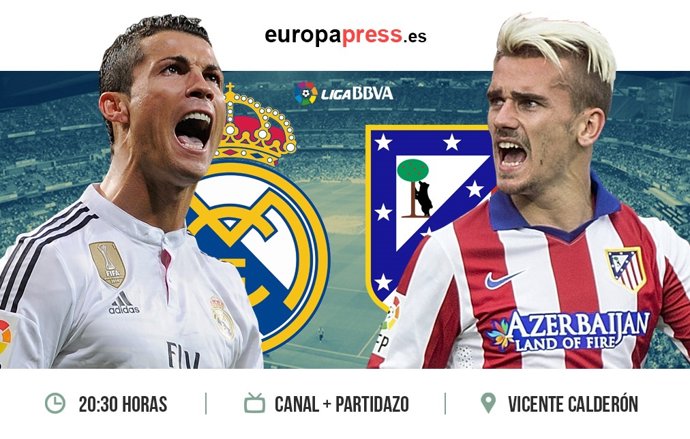 Horario y dónde ver el Atlético de Madrid-Real Madrid de la 7ª jornada de Liga