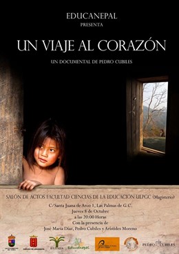 Cartel presentación 'Un Viaje al Corazón' con Educanepal