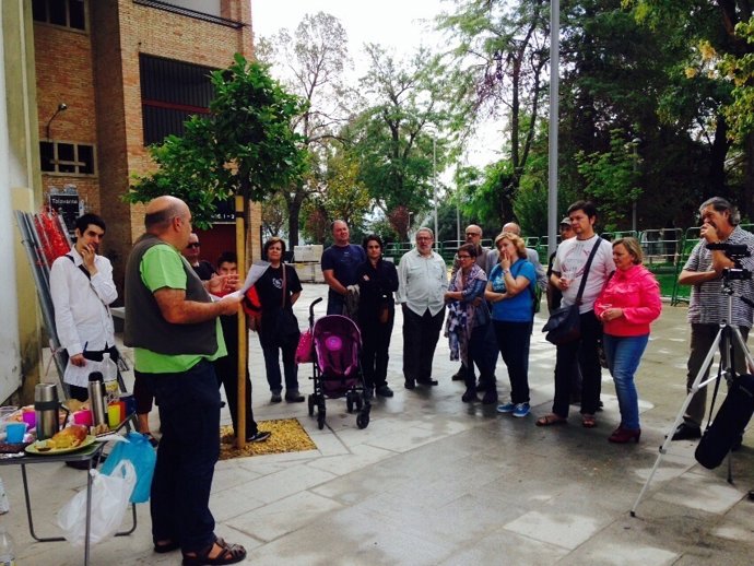 Encuentro de Jaén en Común en el parque de la Alameda