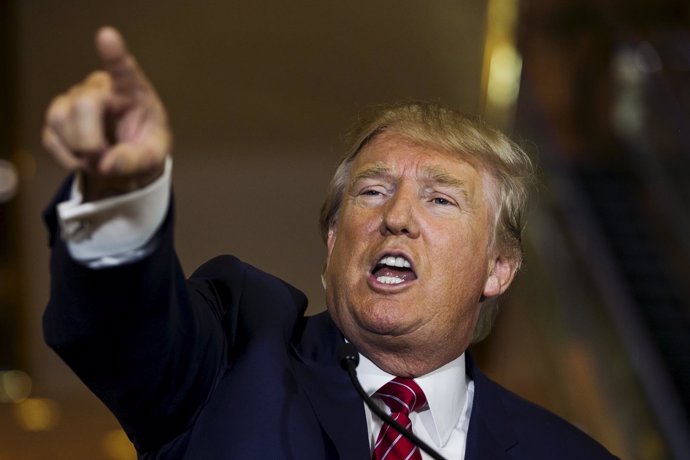 El precandidato republicano Donald Trump