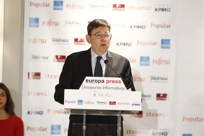 Ximo Puig, presidente de la Comunidad Valenciana, en los Desayunos de Europa Pre