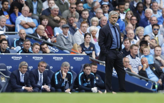 Mourinho en el Manchester City-Chelsea