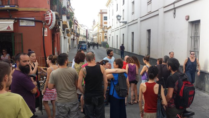 Desalojo de la parcela.